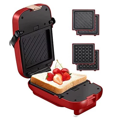 $39.22 • Buy Panini Press With Timer, 2 In 1 Sandwich Maker & Waffle Maker, Electric Grill...