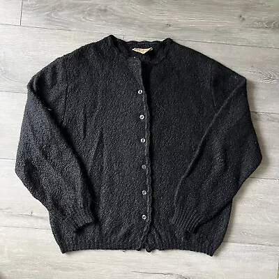 Vintage 50s/60s Women’s Mohair Soufflé Cardigan Black Buttons Small/Medium • $60