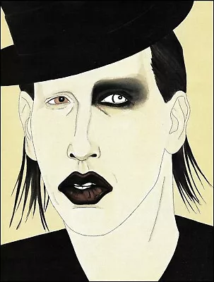 Marilyn Manson 8 X 11 Pin-up Illustration Abstract Artwork Photo  • $4