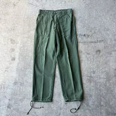 Vintage 60s US Army OG-107 Sateen Type 1 Class 1 Trouser Pants USA Vietnam 32x29 • $80.96