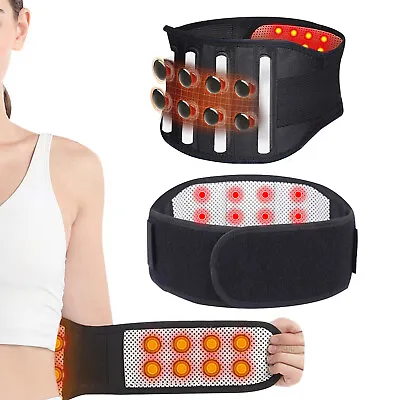 Self-heating Back Waist Belt With Magnet Lumbar Support Braces Pain Relief • $8.39