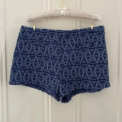 £5 • Buy Urban Outfitters Staring At Stars Blue And Purple Geometric Shorts Size L