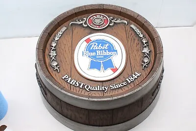 Pabst Blue Ribbon Beer Barrel Keg Hanging Sign Vintage Brewing 16” Man Cave Bar • $39.99