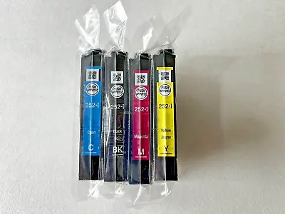 Epson 252 Ink Set Of 4 CMYK NEW OEM Sealed Genuine 252i WF 7620 WF 5690 WF 7610 • $19.99