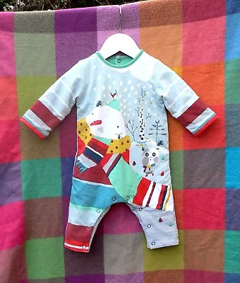 Catimin Baby Boys / Girls Long Jumpsuit With Winter Print - 3 Months - Padded • £8.99