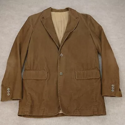 J Crew Corduroy Sport Coat Jacket Blazer Mens Medium Brown Cotton • $56.80