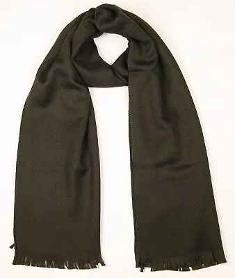 Men's Long Brown Scarf Scarves Made In Italy Large Winter Wrap Him SALE Discount • £11.99
