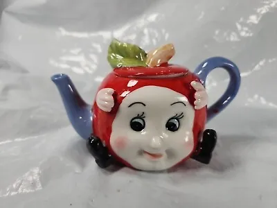 Vintage Retro Novelty Miniature Tomato Teapot Collectable Hand Painted VGC • £6.99