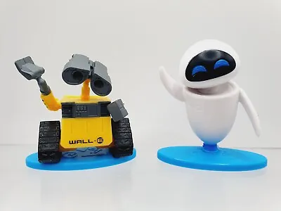 Disney Pixar Wall-e & Eve Mini Figures 2  Toppers Micro Collection • £11.99