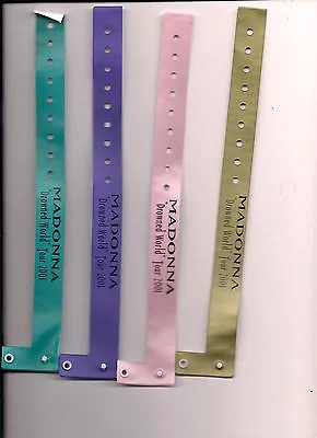 Madonna Group Of 4 Plastic Wristbands To Her  Drowned World Tour 2001 • $21.01