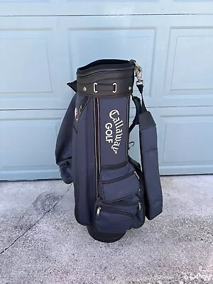 Callaway Golf Big Bertha Hawk Eye Golf Bag Vintage 6 Way Black Staff Cart Bag • $65