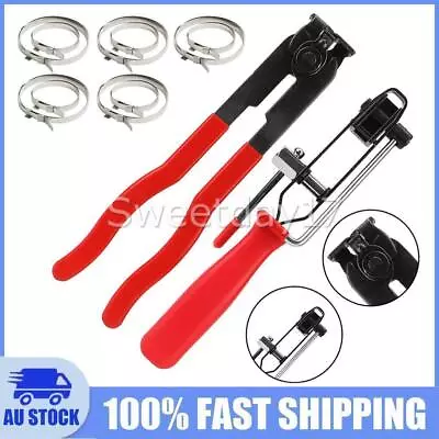 2Pcs CV Joint Clamp Banding Tool Ear Type Boot Clamp Pliers & 5 Set Of Clamps OZ • $26.99
