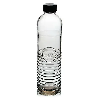 £6.95 • Buy Urban Living 1 Litre Clear Glass Assorted Design Milk Water Drinking Bottle
