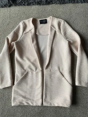 £4.99 • Buy RIVER ISLAND Baby Light Pink Textured Blazer Jacket Size 10 Summer Work Office