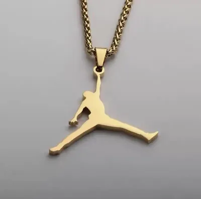 NEW Michael Jordan Jumpman 23 Basketball Gold Chain Necklace Pendant | GOAT • $18.99