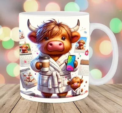 Highland Cow Busy Mum Mug  Highland Cow Cute Cow Mug Cows Highland  • £10