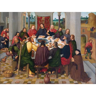 Master Amsterdam Death Virgin Last Supper Painting Wall Art Canvas Print 18X24 • £18.99