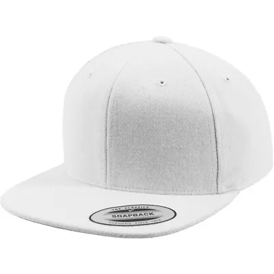 Flexfit MELTON WOOL Snapback Cap - White - One Size • £19.90