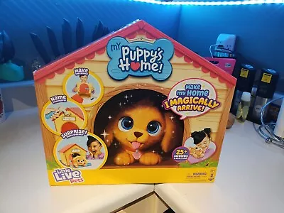 Little Live Pets My Puppy's Home Interactive Plush Toy Puppy & Dog House (26477) • $53.99