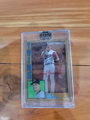 2019 Topps Clearly Authentic Jose Berrios Auto # 1/1 !! 🔥🔥 • $79.99