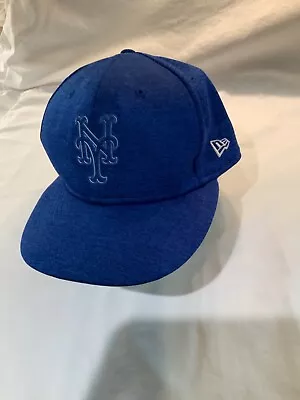 New York Mets Hat New Era 59Fifty 5950 Fitted Baseball Cap Size 7 - 3/8 Blue NYM • $10