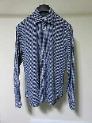 BURBERRY BRIT Blue Plaid Button Front Long Sleeve Shirt - Size XL • $15