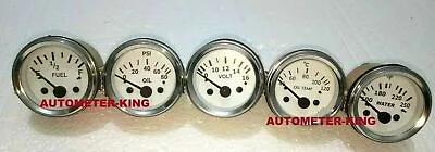 2 1/16  / 52mm Electrical Oil Pressure Fuel Volt Oil Temp Water Temp Gauge Kit • $27.90