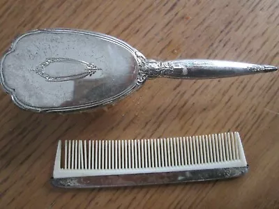 Vintage Baby Comb And Brush Plate Silver 1953 • $7.99