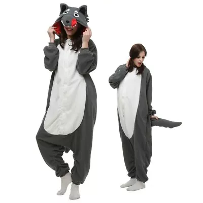 New Animal Pajamas Cosplay Adult Clothing Cartoon One Piece Shark Wolf Horse • £27.59