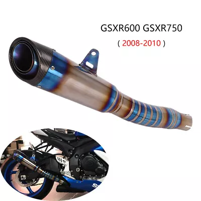 For Suzuki GSXR600 GSXR750 2008-2010 Slip-on Muffler Exhaust Pipe Titanium Alloy • $299.85