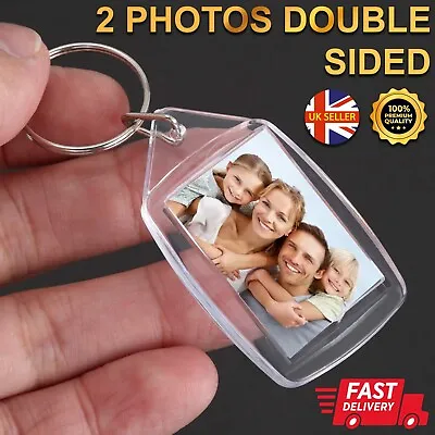 Personalised Photo Keyring Any Picture Custom Keychain Double Single Side Print • £3.95
