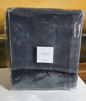 Restoration Hardware Vintage Velvet Drapery RP 50 X 96 Twilight NEW $320 • $179.99