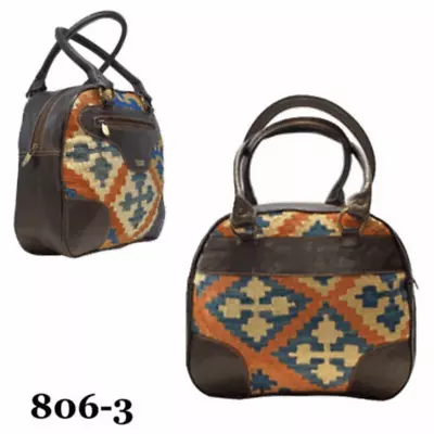 Handmade Leather And Kilim Women's Handle Bags Unique Design 806-3 • $99