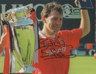 Bryan Robson Manchester United Original Hand Signed 8x6  Autograph Photo & COA • £7.95