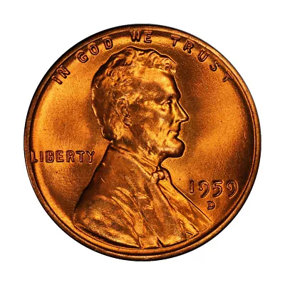 1959 D Lincoln Memorial Cent Choice BU 1c Brilliant Uncirculated OBW 6 • $4.99