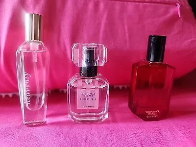 VICTORIA SECRET PERFUME EAU DE PARFUM .25oz TRAVEL SIZE LOT OF 3. ☆READ ☆ • $28.99