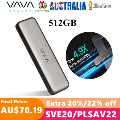 $86.99 • Buy High Speed 512GB USB 3.1 Solid State Mobile External SSD Hard Drive Disk 540MB/s