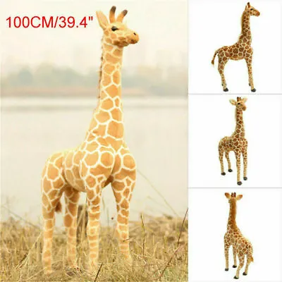 £11.99 • Buy 100cm Giraffe Plush Toy Doll Giant Stuffed Animals Large Soft Kids Xmas Gift New