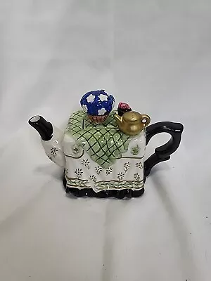 Mini Teapot Table Setting Ceramic Floral Teacart  • $8