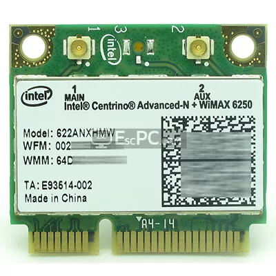 BRAND NEW Intel 622ANXHMW 6250 Advanced-N + WiMAX Wireless Half MINI PCI-E Card • $11.99