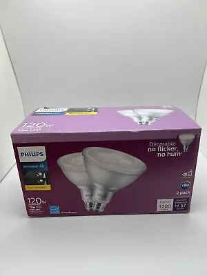 Phillips Dimmable Led 2 Pack 120w Rep.  1200 Lumens 13w LED Indoor Outdoor Flood • $15.90