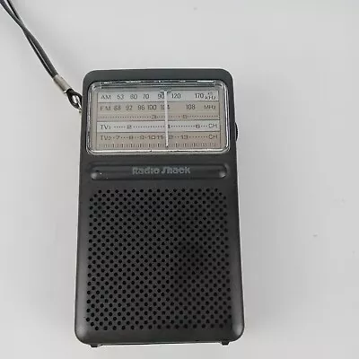 Radio Shack 12-614 Portavision Pocket Radio AM/FM VHF TV Vintage Tech 80s Tech • $12.71