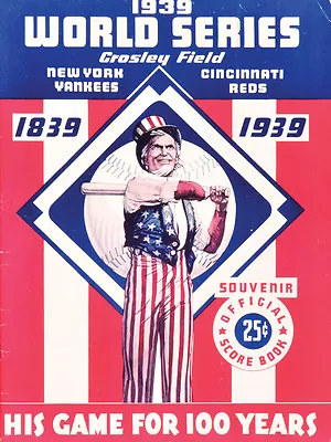 $5 • Buy 1939 REDS YANKEES WORLD SERIES PROGRAM  8x10 PHOTO 