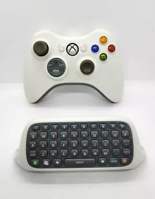 Microsoft Xbox 360 Wht Wireless Controller Genuine Original OEM & 360 Chat Pad • $28.99