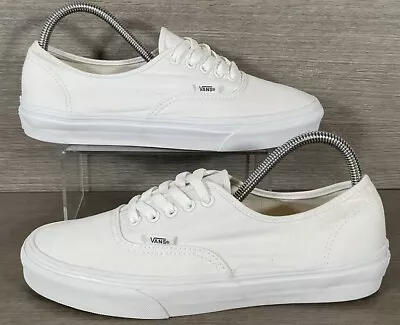 VANS Canvas Shoes Triple White UK 8 Off The Wall Summer Shoes Flats • £19.99