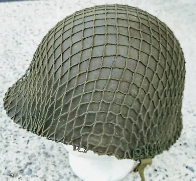 US WWII “ETO” Manufactured M-1 Helmet Camo Netting • $48