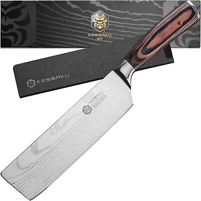 Kessaku 7  Nakiri Vegetable Cleaver Knife - Samurai Series - HC Stainless Steel • $29.99