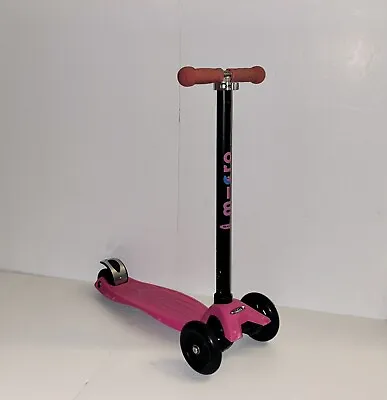 Pink/Black Maxi Micro Scooter 5-12 Years / Up To 50kg In Good Condition • £49.99