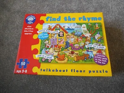 £2.20 • Buy ORCHARD TOYS Talkabout  Floor Jigsaw Puzzle FIND THE RHYME   50 Pieces Age 3+ VG