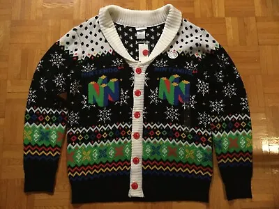 Official Nintendo 64 Christmas Cardigan Sweater X-Large Size • $83.60